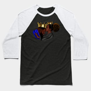 African Dad and Daughter, Fathers Day Gift. King and Princess Baseball T-Shirt